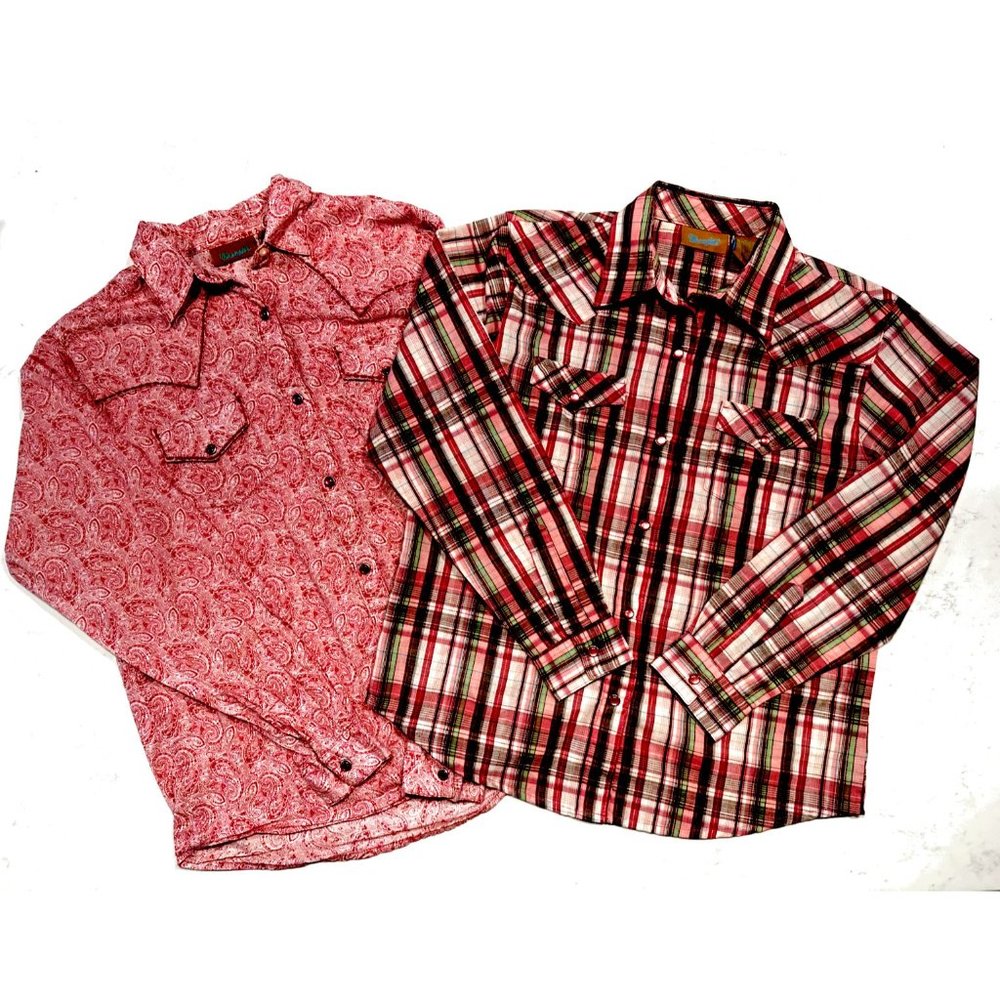Lot Girl's WRANGLER Western Rodeo Shirts XXL/XL Pink #barbiecore